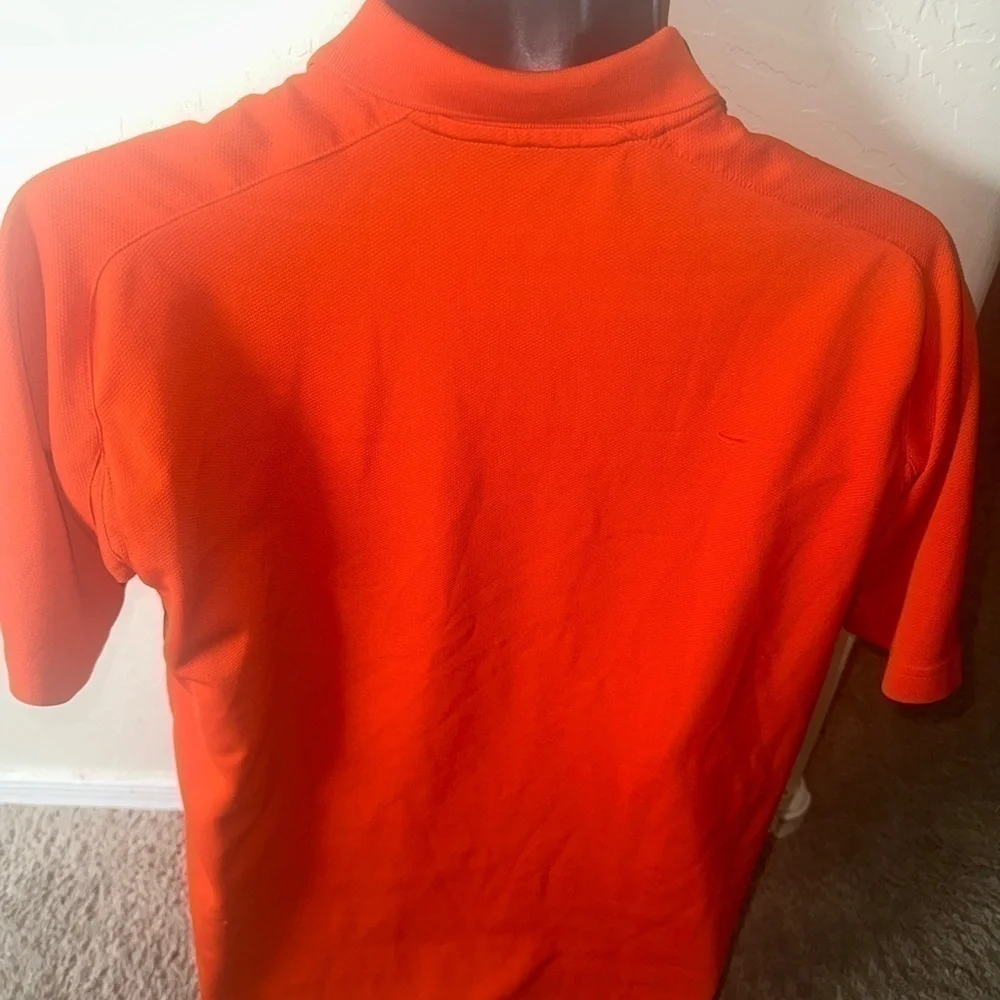 Men’s used adidas size L large polo golf shirt orange